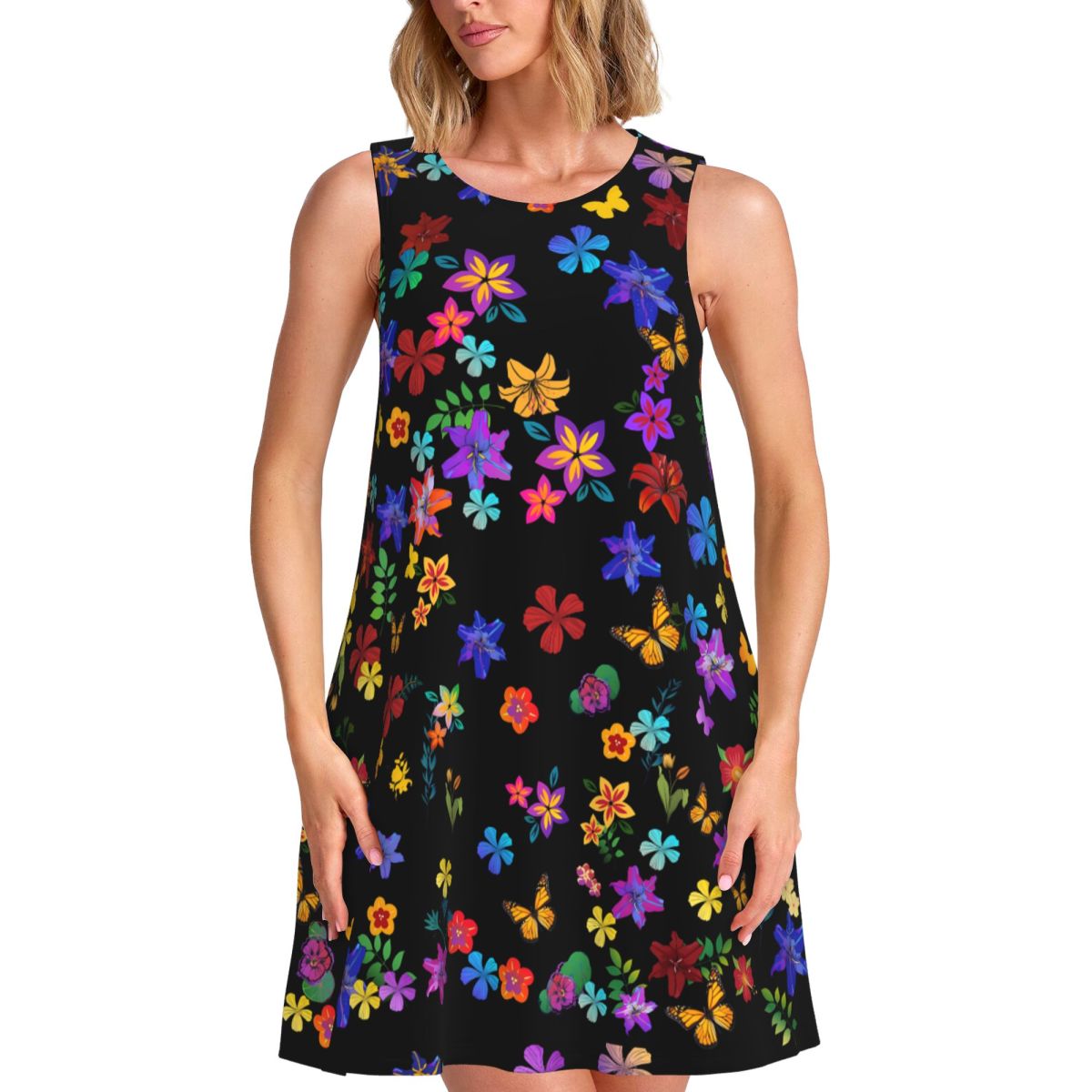 Summer Clothing Ideas For Women - Glorious Floral Casual Dress Colorful Flowers