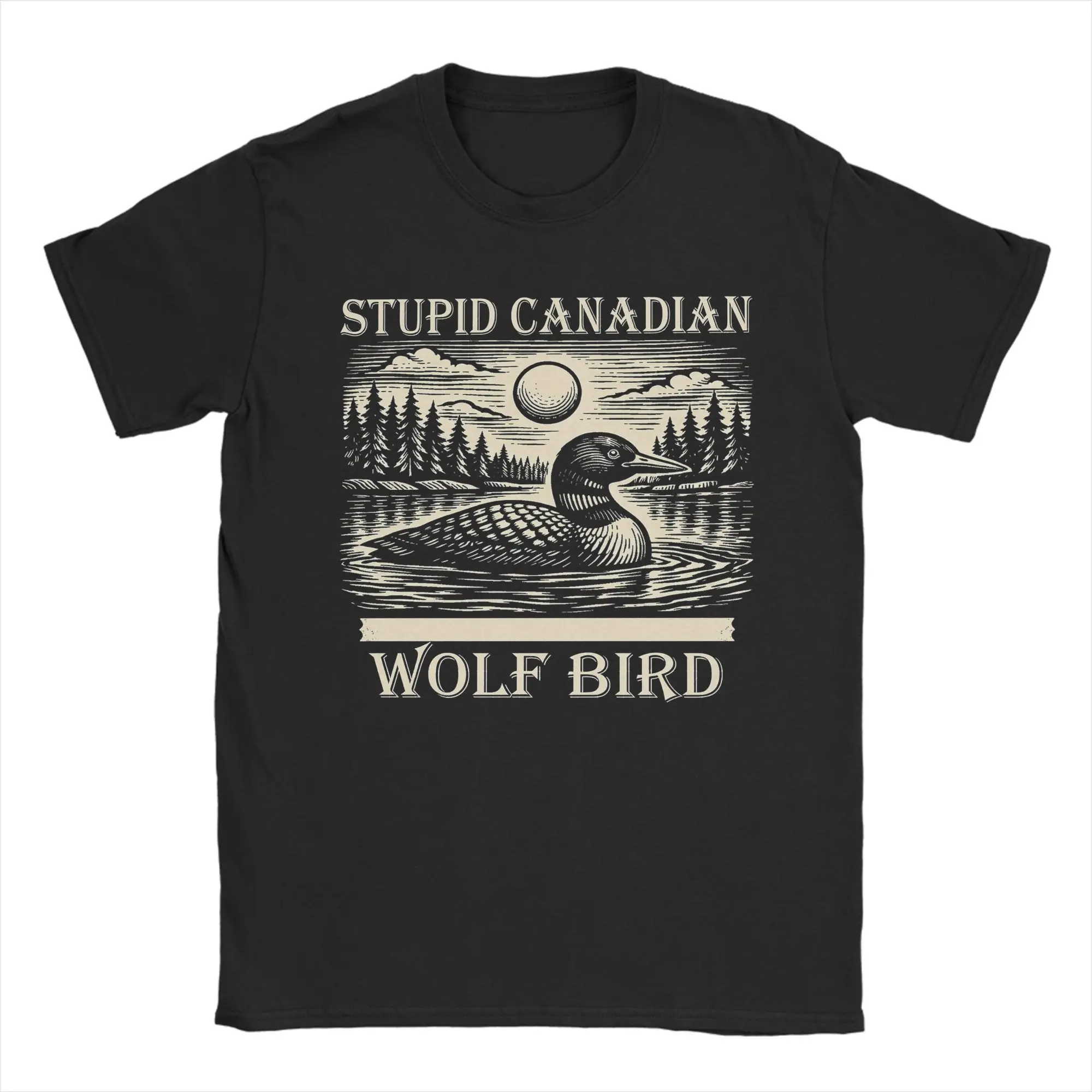 Summer Clothing Ideas - Men T-Shirts Stupid Canadian Wolf Bird