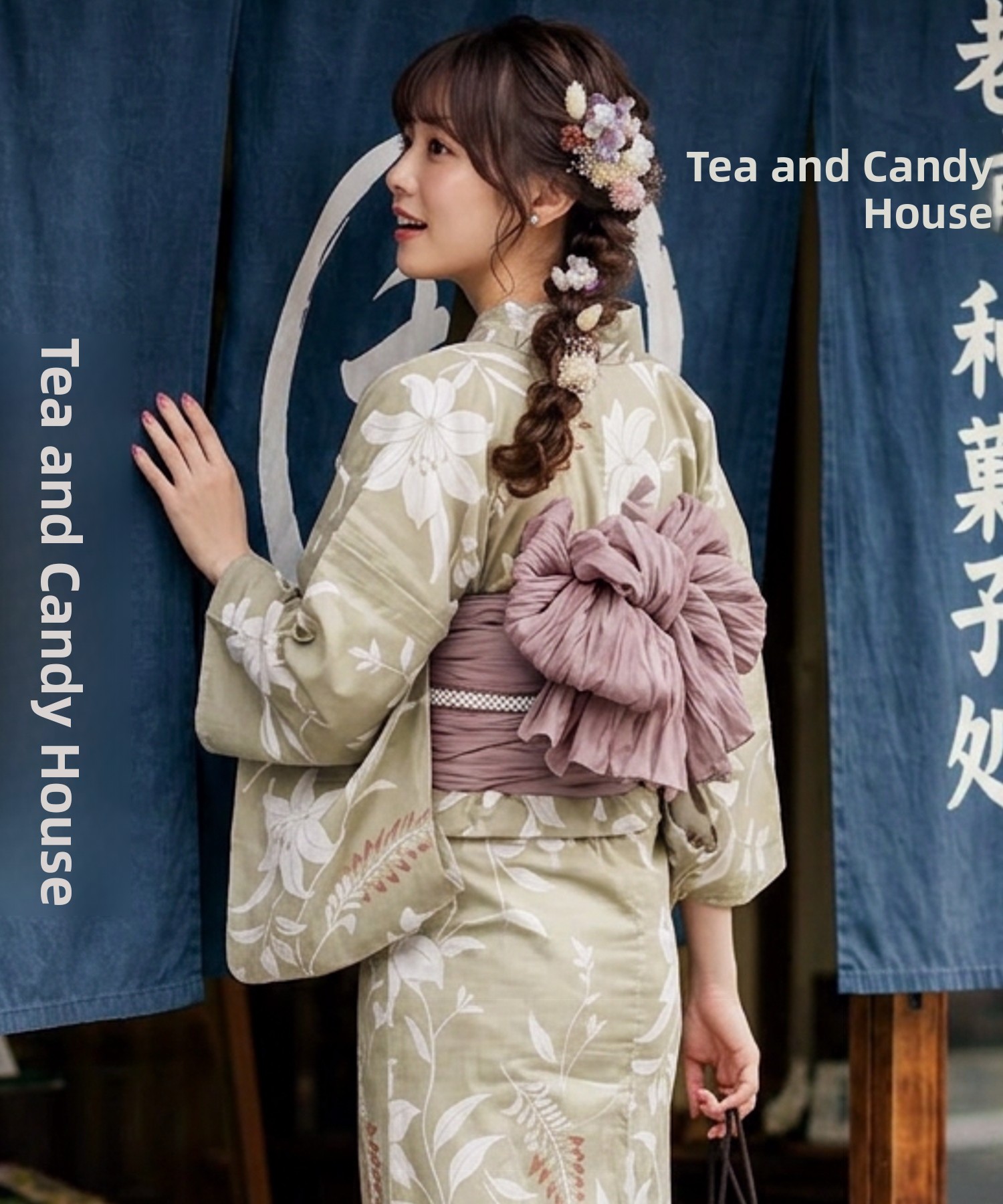 Summer Clothing For Girls - Traditional Yukata Kimono Cotton Linen Material