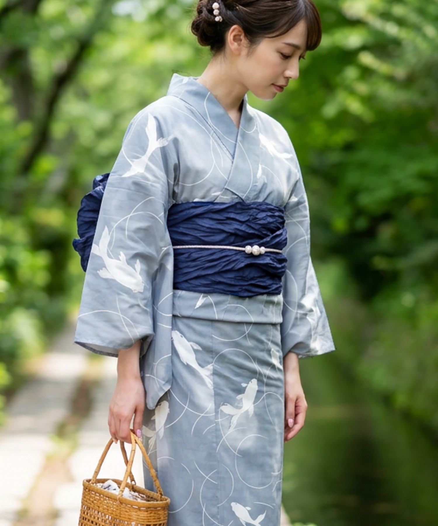 Summer Clothing For Girls - Traditional Yukata Kimono Cotton Linen Material