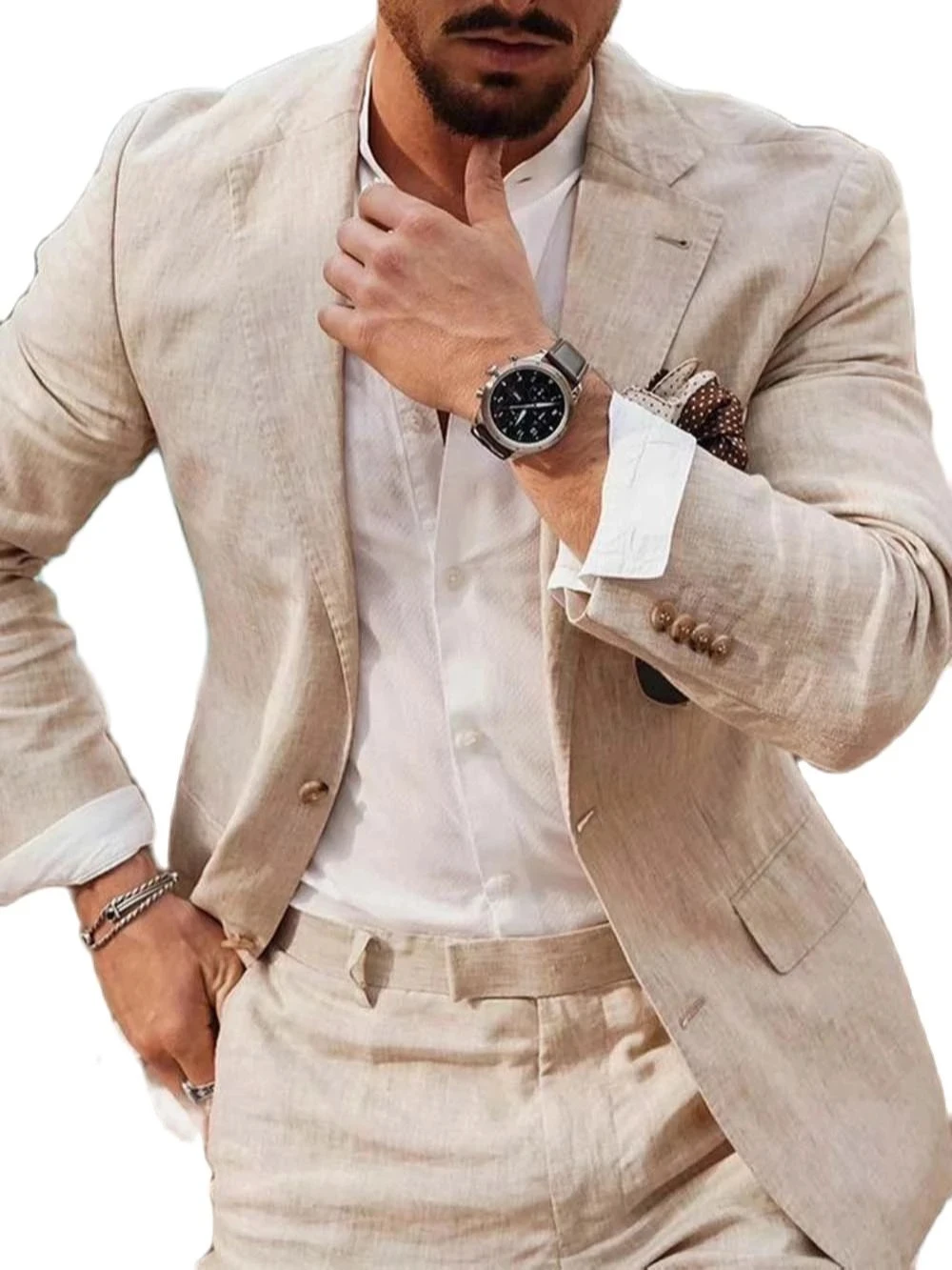 Summer Beach Business Linen Me - đánh giá và giá Summer Clothing Men Linen