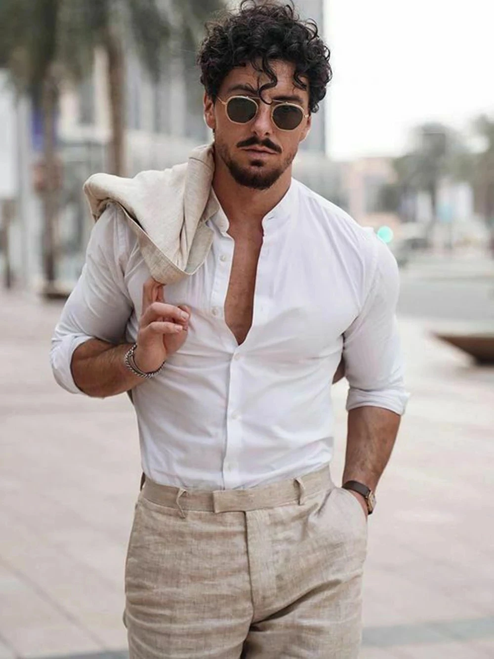 Summer Beach Business Linen Me - đánh giá và giá Summer Clothing Men Linen