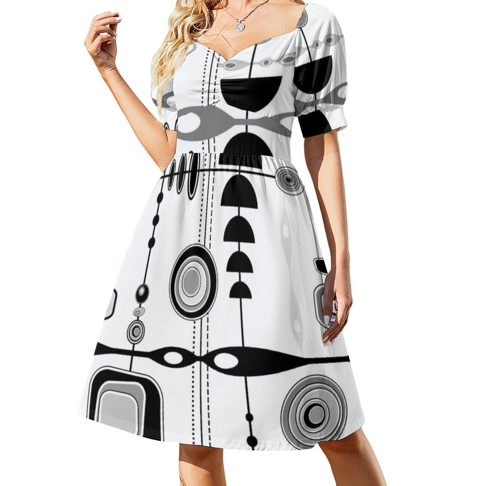 Mid Century Modern Print-Black - đánh giá và giá Summer Clothing Vintage