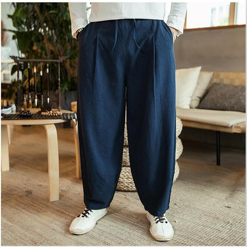 Kích Thước Lớn 6XL 7XL Nam Quầ - đánh giá và giá Summer Clothing Men Linen