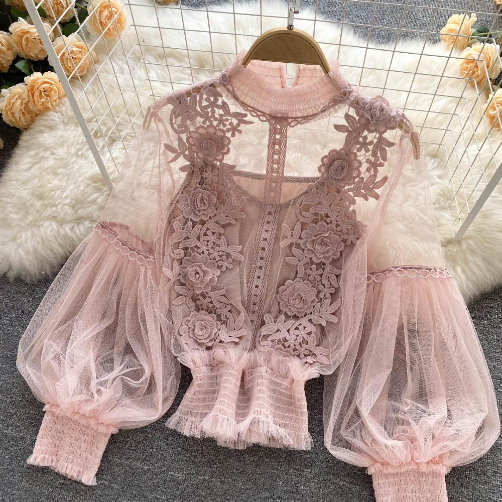 2Pcs/Set Lace Puff Long Sleeve - đánh giá và giá Summer Clothing Vintage