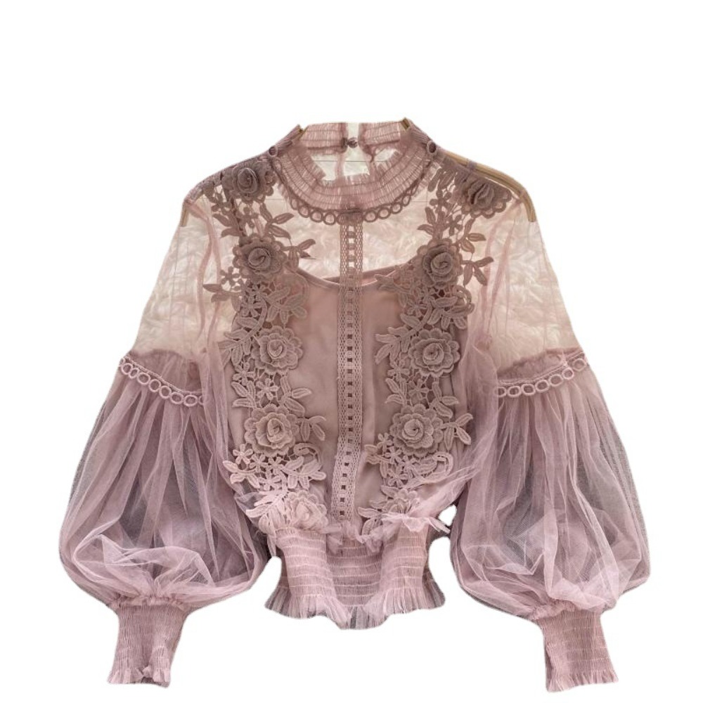 2Pcs/Set Lace Puff Long Sleeve - đánh giá và giá Summer Clothing Vintage