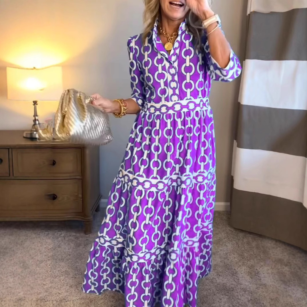 Geometric Print Long Dress Sum - đánh giá và giá Summer Clothing Amazon