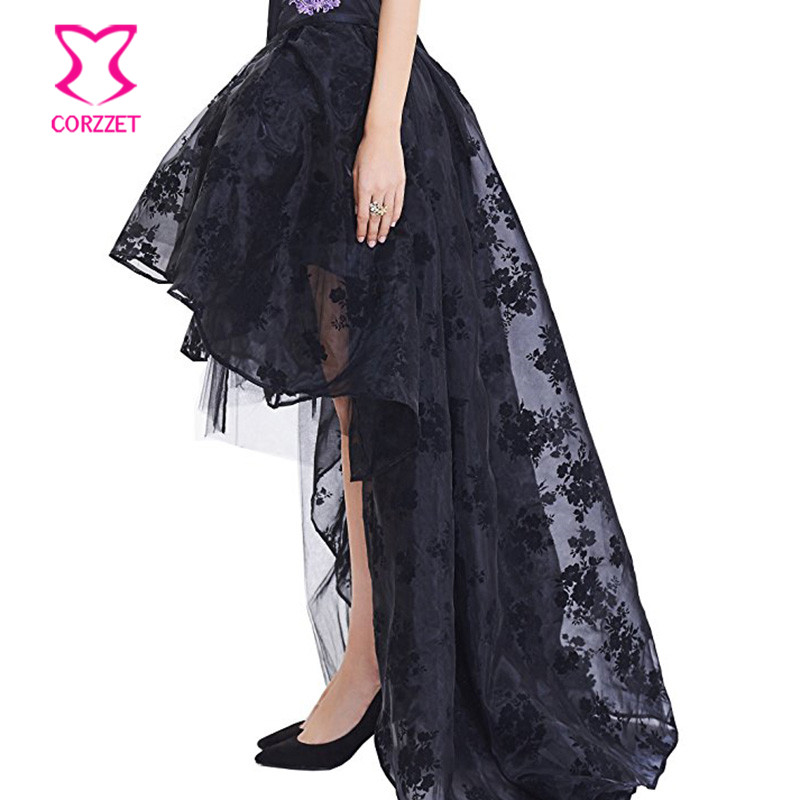 Đen Voan Hoa Trước Ngắn Sau Dà - đánh giá và giá Summer Victorian Clothing