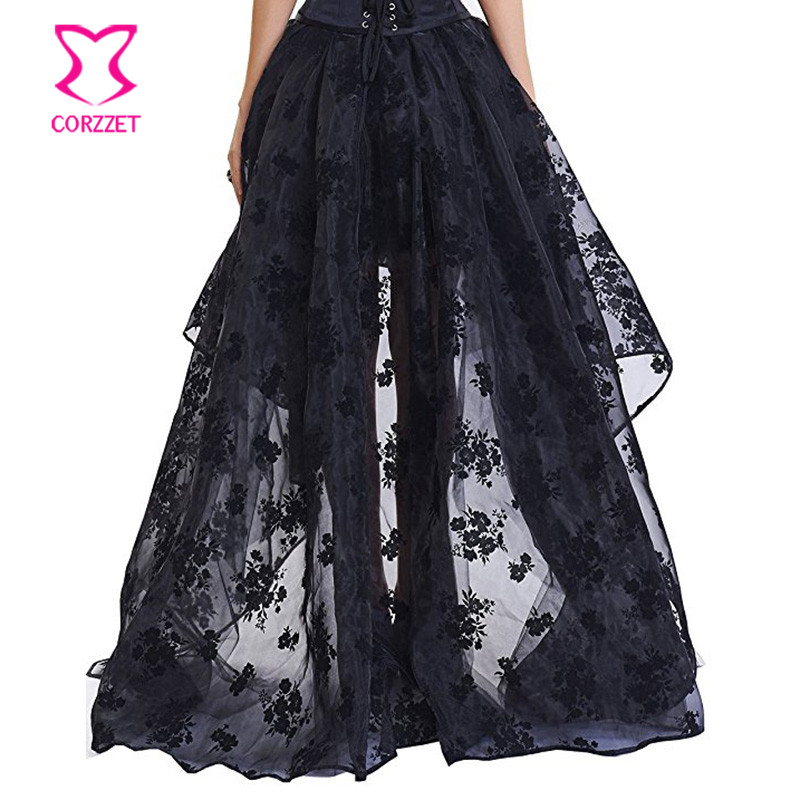 Đen Voan Hoa Trước Ngắn Sau Dà - đánh giá và giá Summer Victorian Clothing