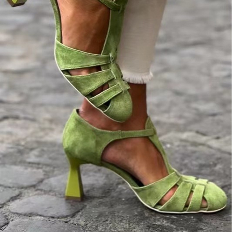 Women's Green Suede Kitten Hee - đánh giá và giá Summer Clothing Modest