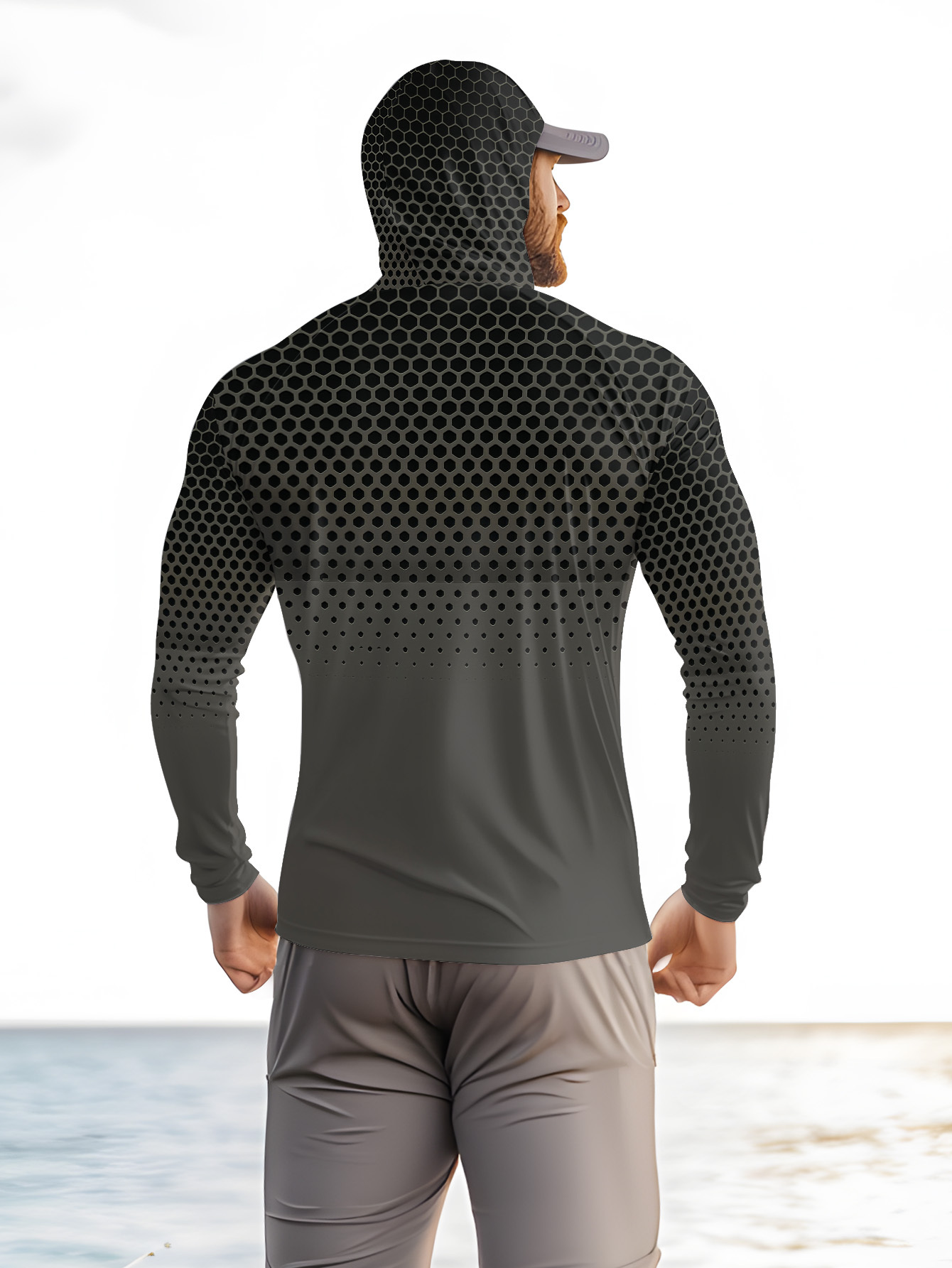 Men Hood Fishing Shirt long sl - đánh giá và giá Summer Clothing Mens