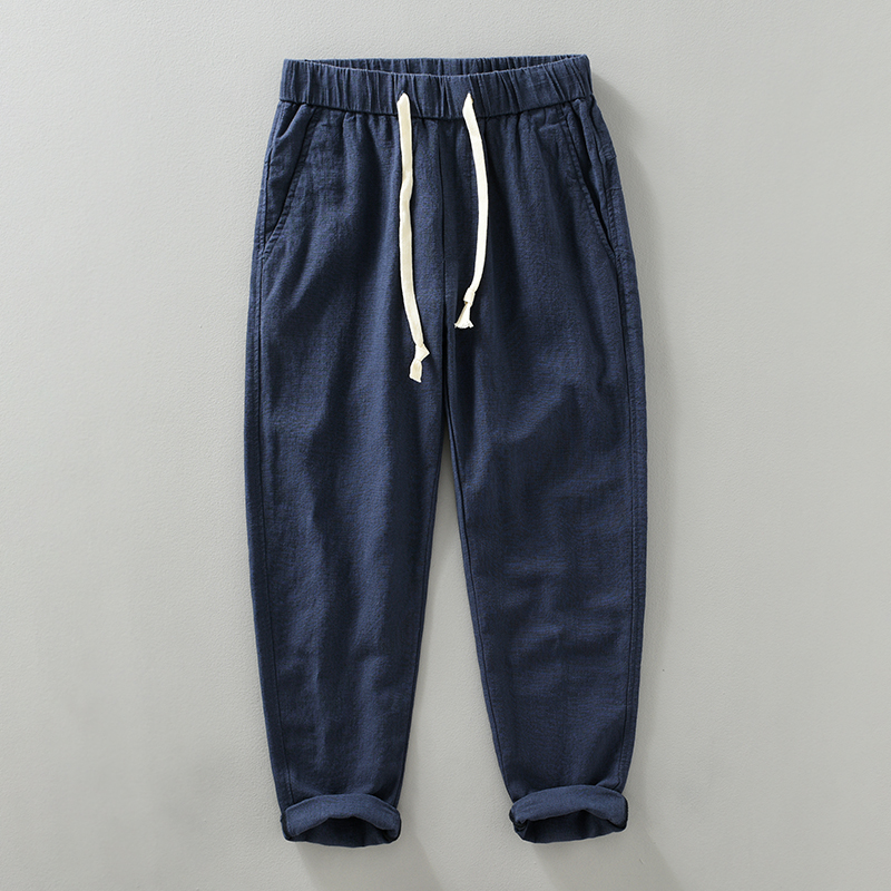 2026 Summer New Drawstring Cas - đánh giá và giá Summer Clothing Men Linen