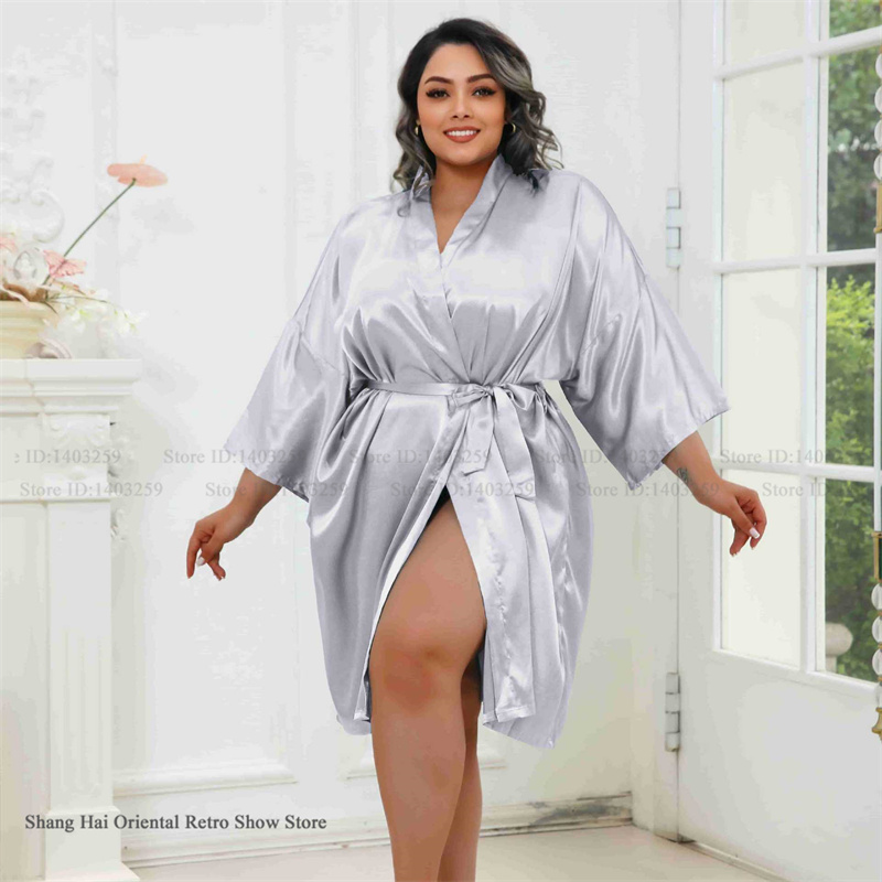 Plus Size Women Robe Half Slee - đánh giá và giá Summer House Clothing