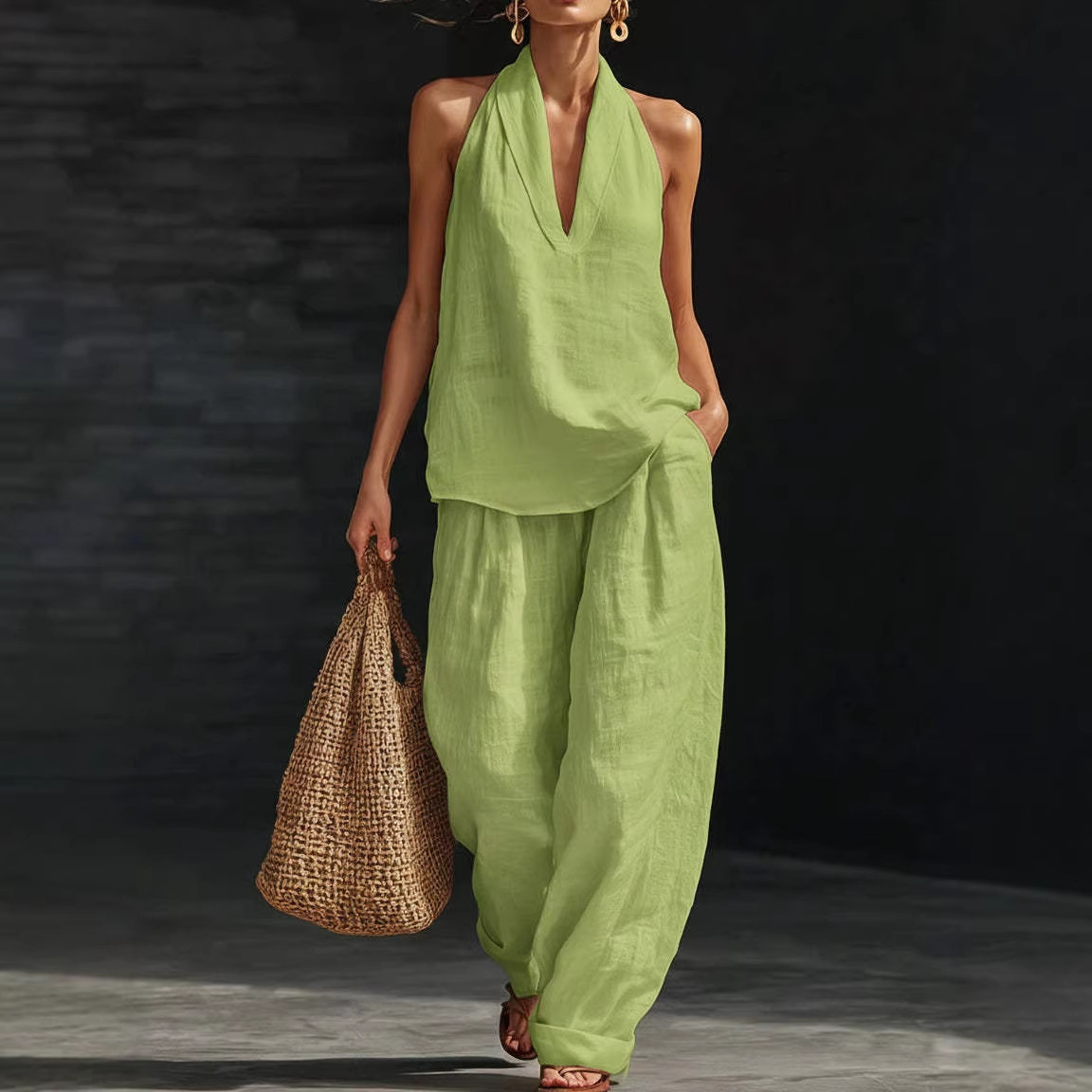 Summer Retro Solid Cotton Line - đánh giá và giá Summer Clothing Men Linen