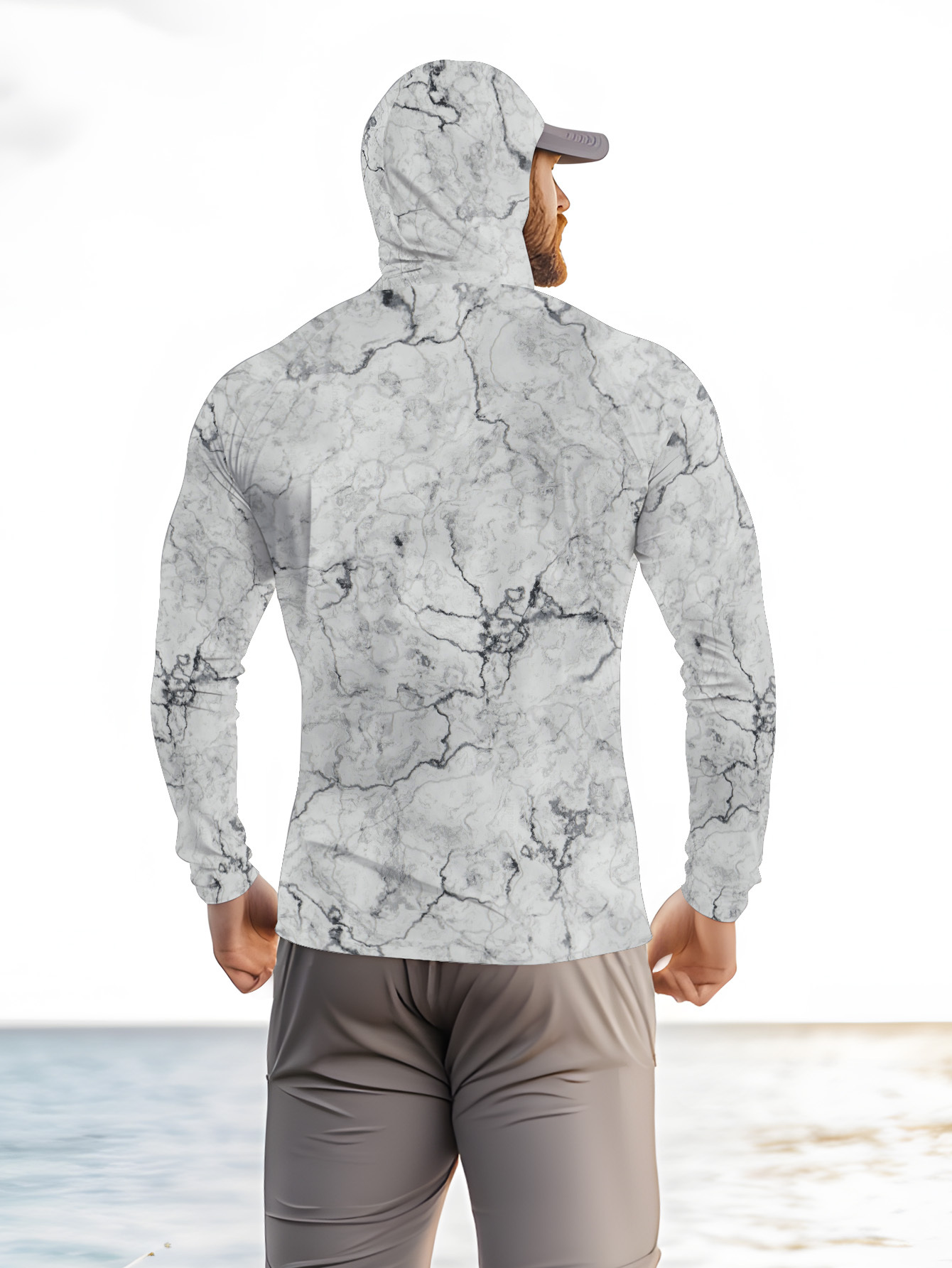 Men Hood Fishing Shirt long sl - đánh giá và giá Summer Clothing Mens