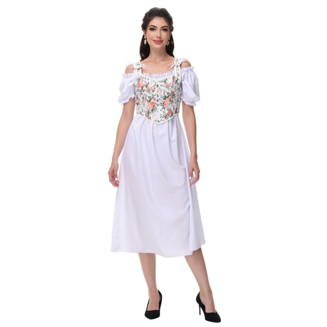 Summer White Cotton Solid Slas - đánh giá và giá Summer Victorian Clothing