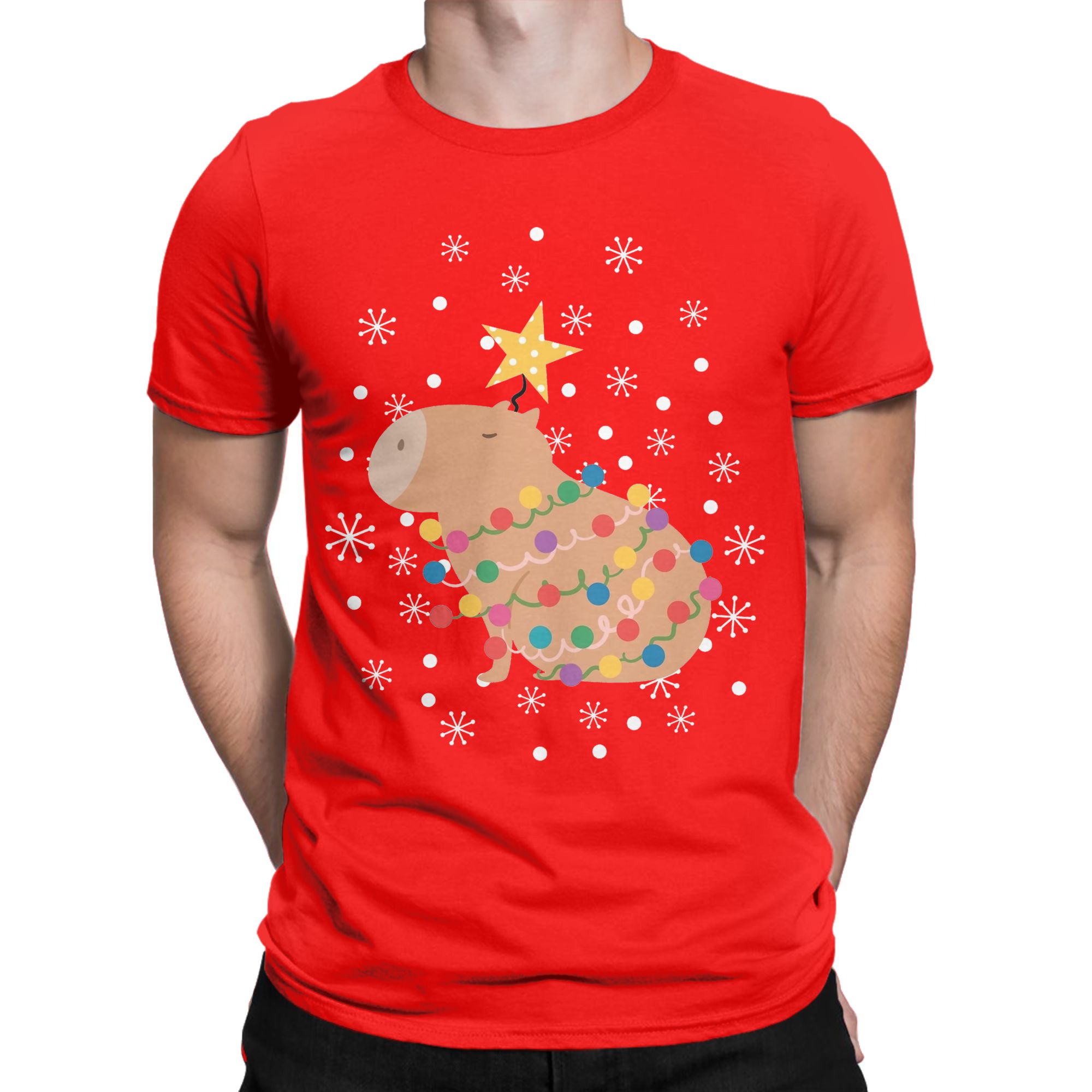 Capybara Christmas Tree  T Shi - đánh giá và giá Summer Clothing Ideas