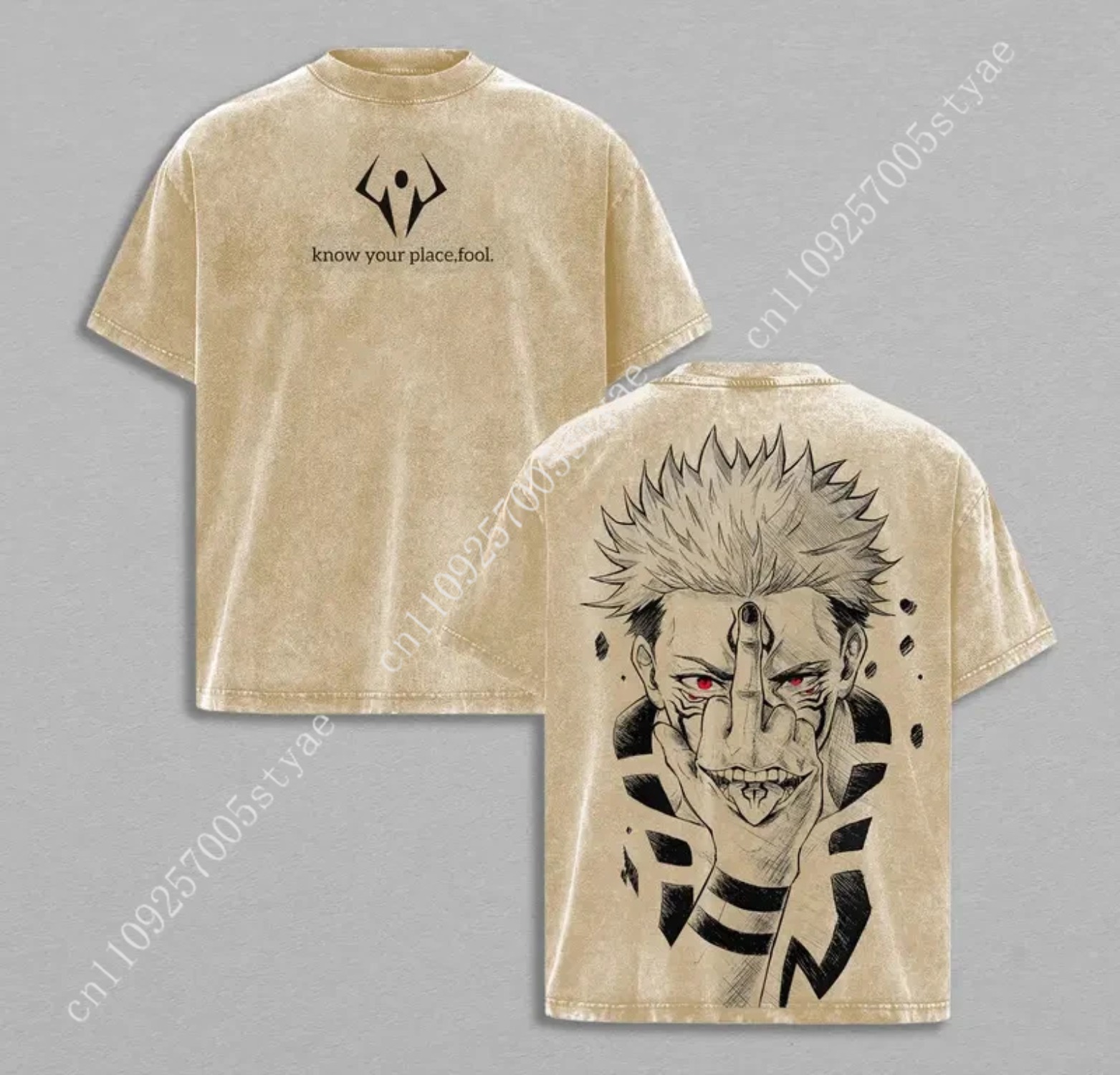 Anime  Ryomen Sukuna Graphic T - đánh giá và giá Summer Clothing Vintage