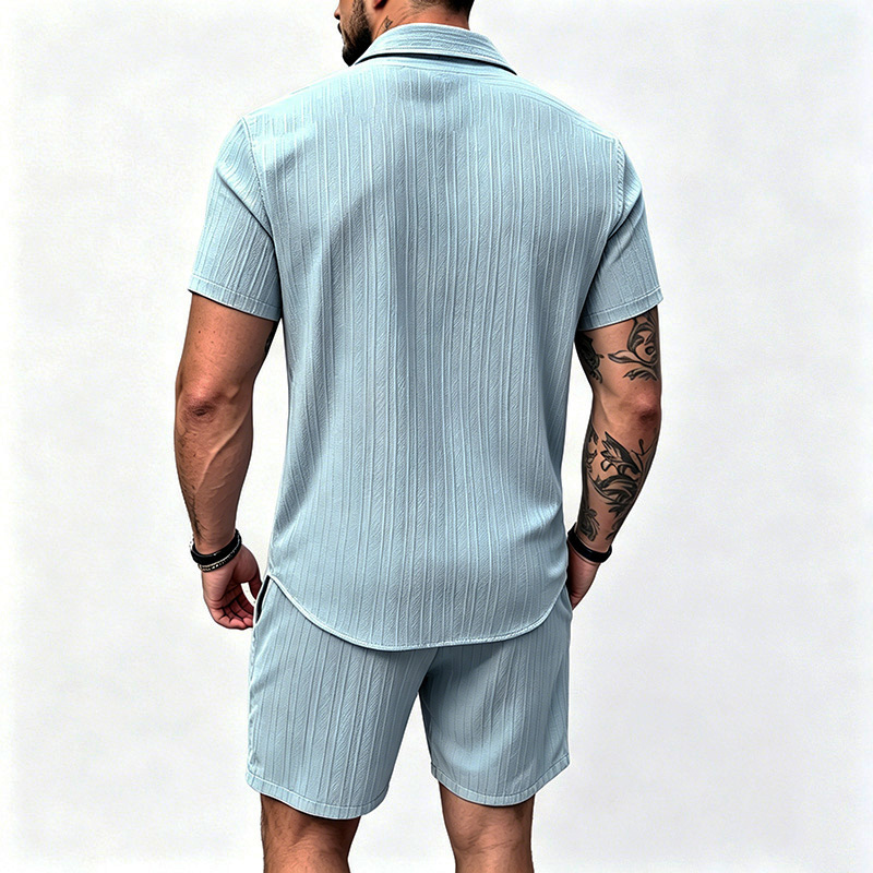 2026 New Men Vertical Wrinkle  - đánh giá và giá Summer Clothing Outfits