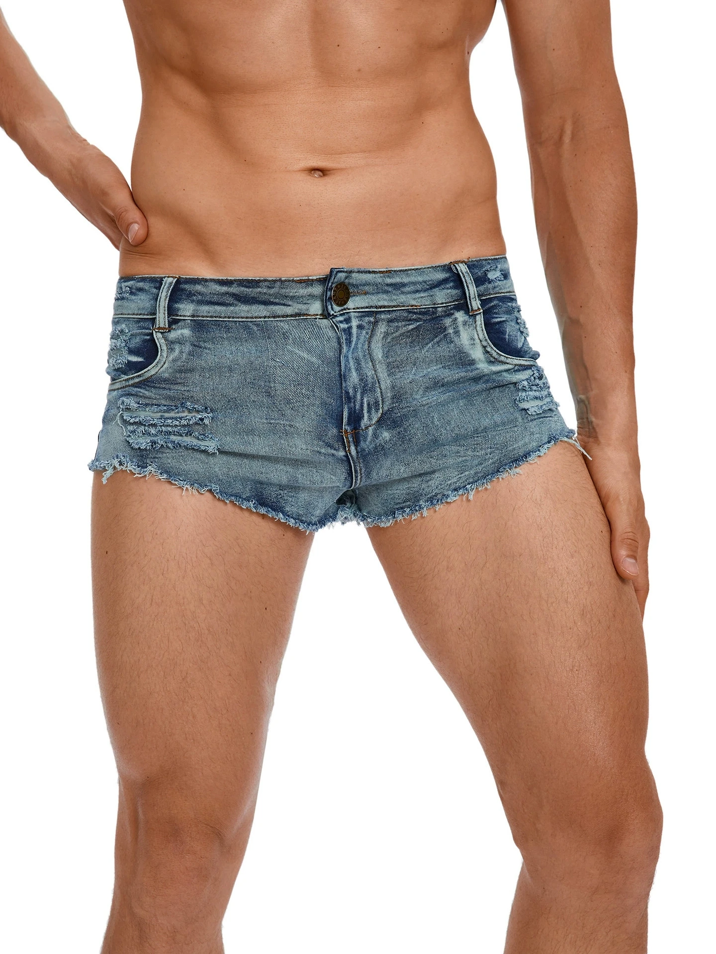 Men's Low Waist Jeans Shorts F - đánh giá và giá Summer Clothing Vintage