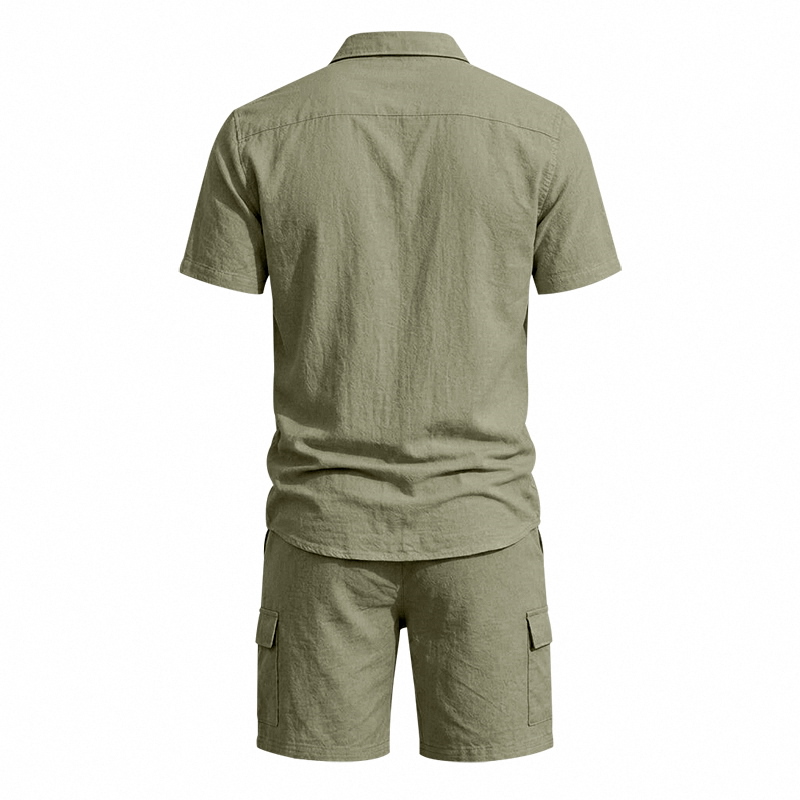 Men Summer American Linen Two  - đánh giá và giá Summer Clothing Men Linen