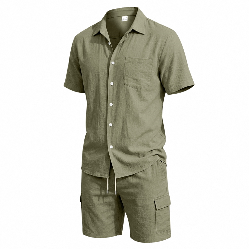 Men Summer American Linen Two  - đánh giá và giá Summer Clothing Men Linen