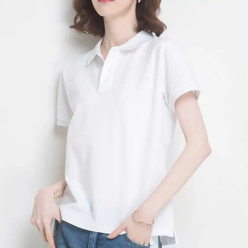 Polo Neck Shirt for Women Plai - đánh giá và giá Summer Clothing Trends 2025 Women'S