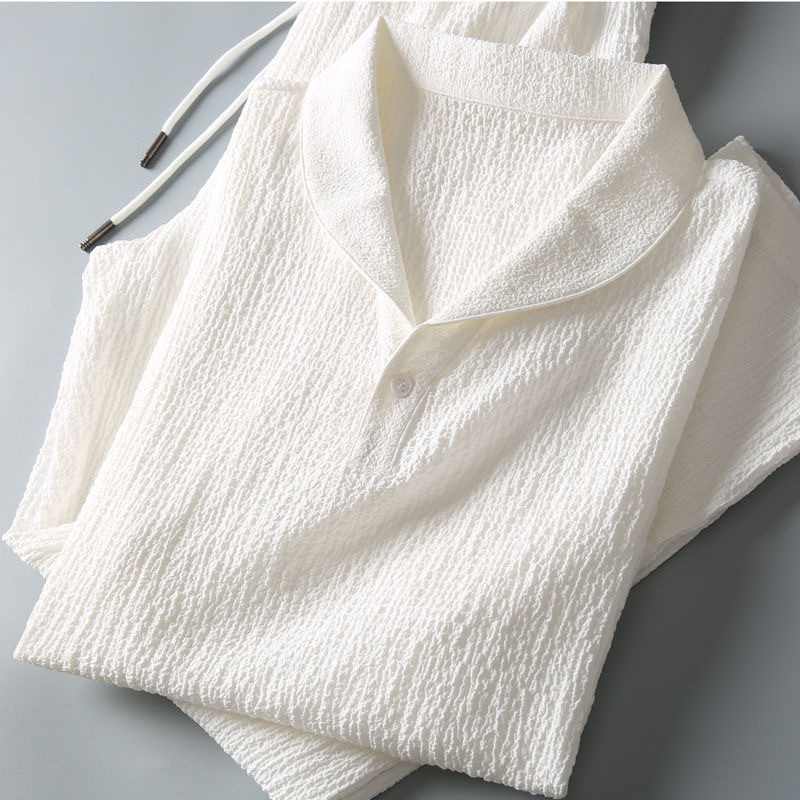 Summer Ultra-thin Two-piece Ic - đánh giá và giá Summer Clothing Men Linen